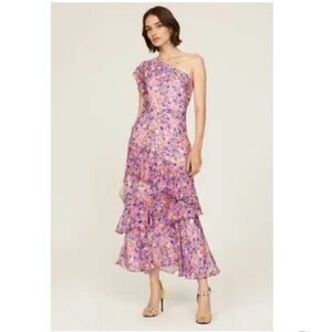 Shoshanna Prya Floral Silk Blend Formal Maxi Dress